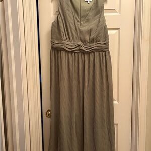 New Siena Olive Green Chiffon Midi Dress Size 1X